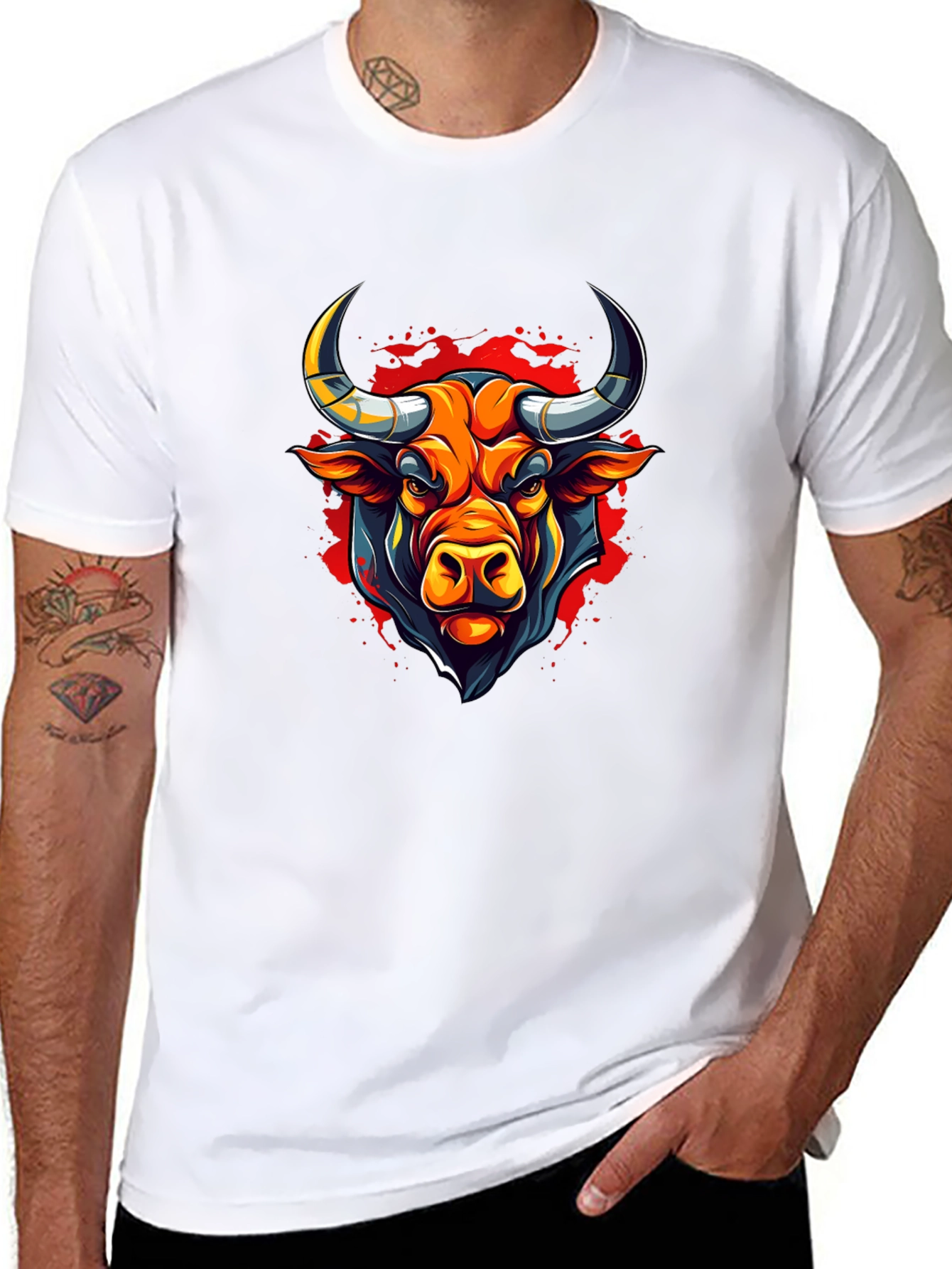 Bull Graphic Black T-Shirt