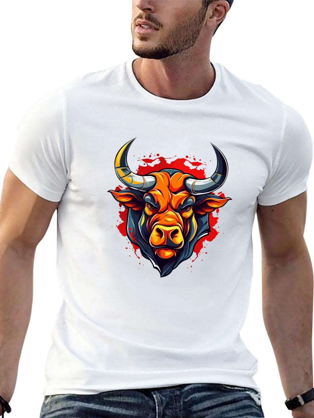 Bull Graphic Black T-Shirt