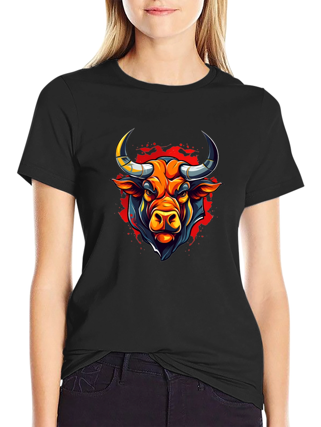 Bull Graphic Black T-Shirt