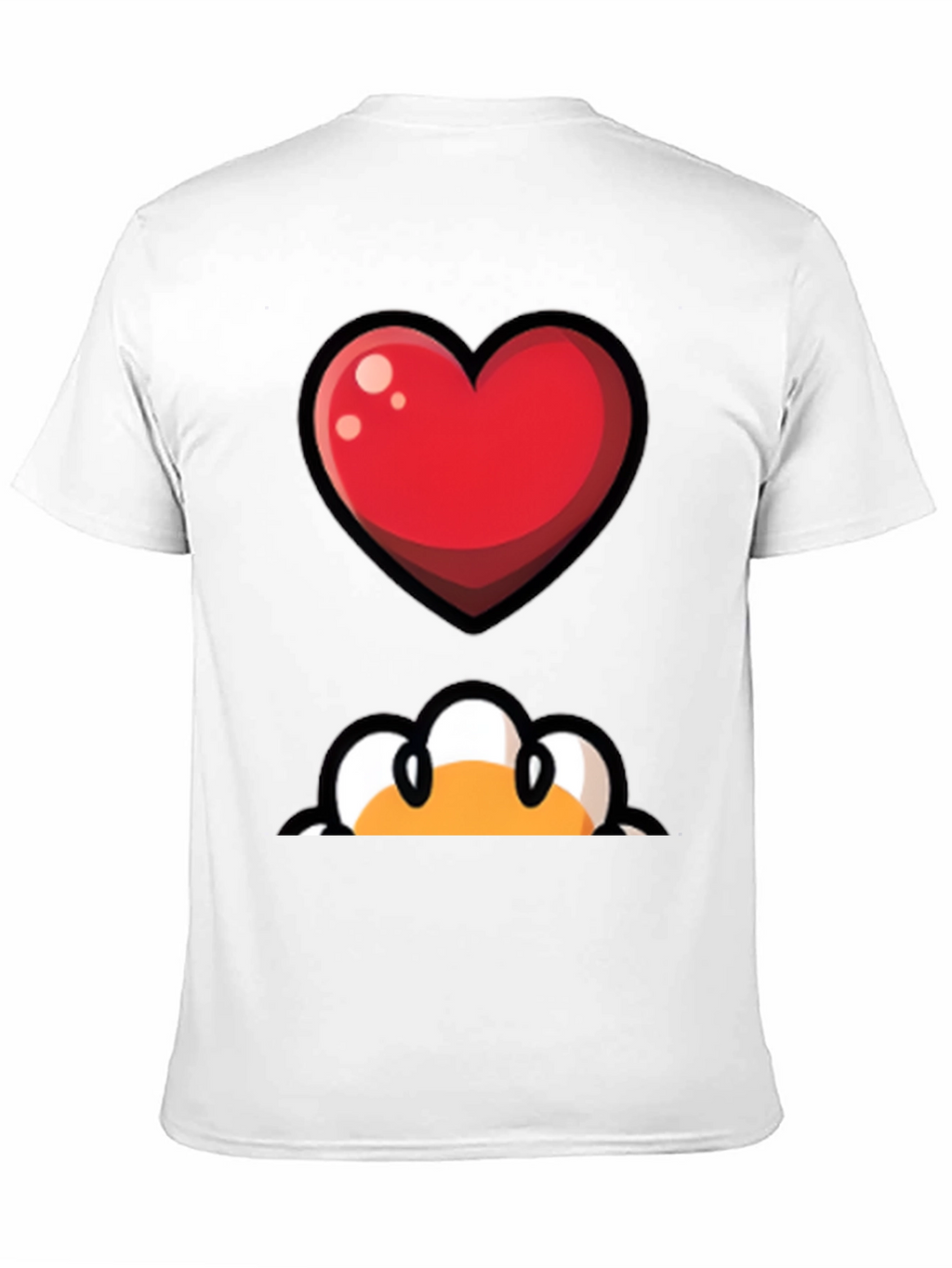 Heart & Peek-a-Boo Graphic Black T-Shirt