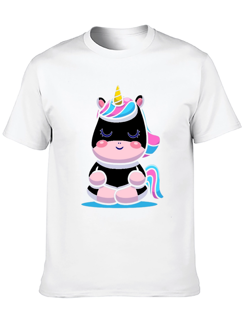 Meditating Unicorn T-Shirt - Black