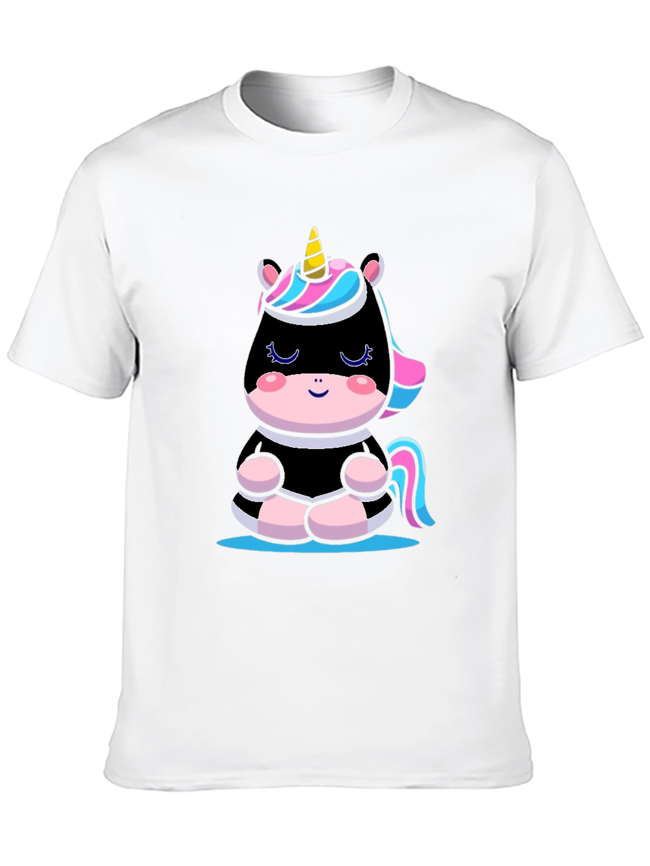 Meditating Unicorn T-Shirt - Black