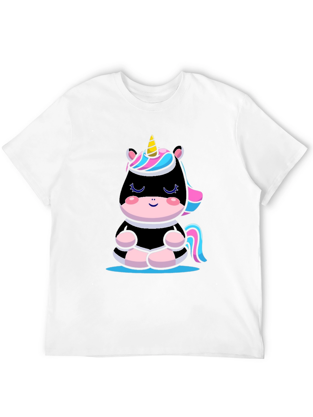 Meditating Unicorn T-Shirt - Black