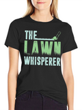 Lawn Whisperer Graphic T-Shirt - Black Cotton Tee