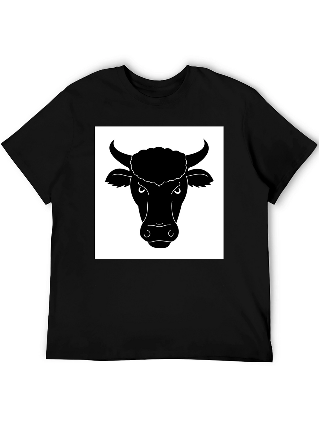 Black Bull Head Graphic T-Shirt