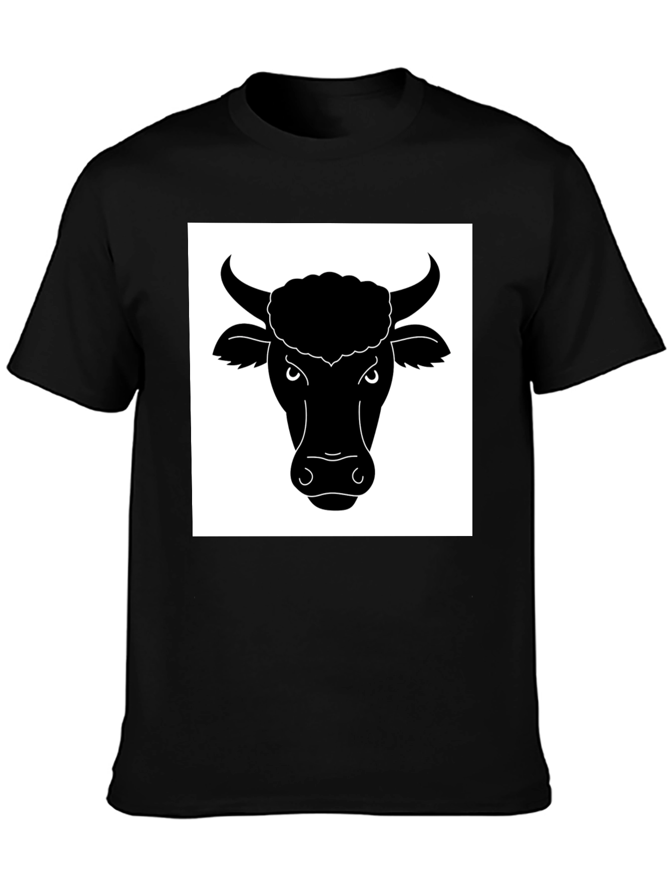 Black Bull Head Graphic T-Shirt