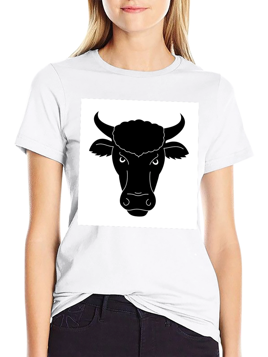 Black Bull Head Graphic T-Shirt