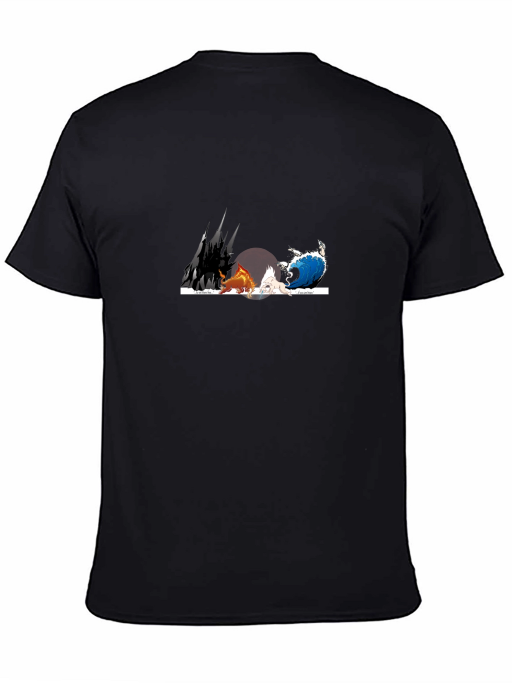 Elemental Clash Graphic Tee - Black