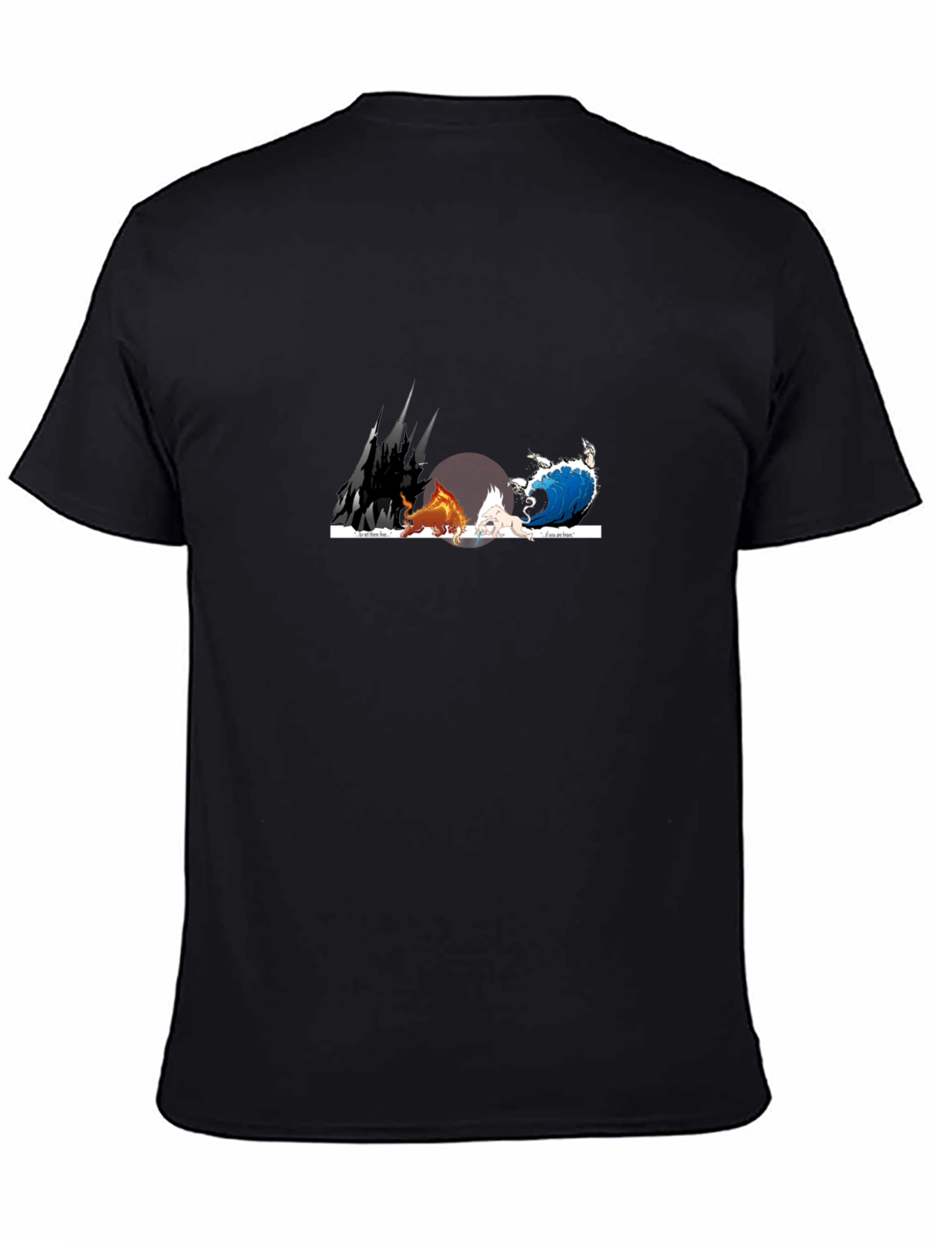 Elemental Clash Graphic Tee - Black