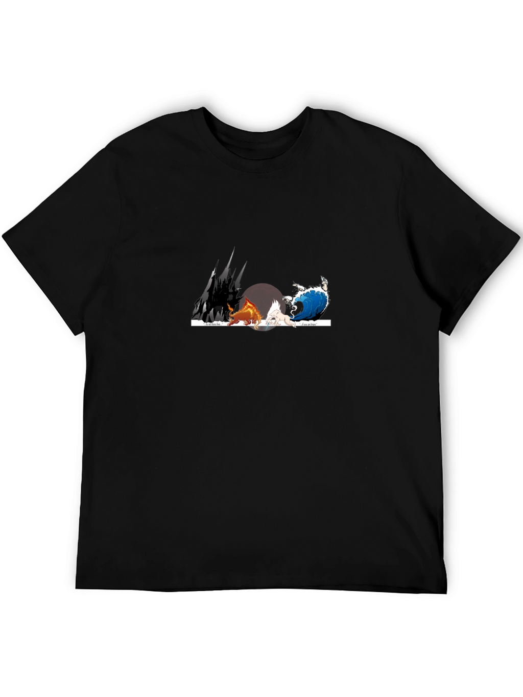 Elemental Clash Graphic Tee - Black