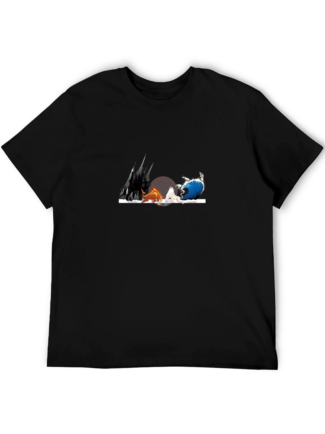 Elemental Clash Graphic Tee - Black