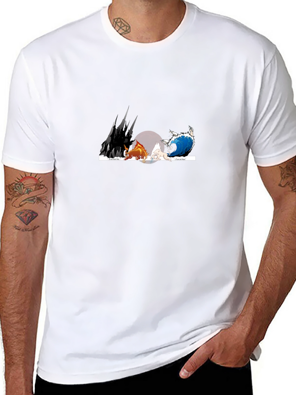 Elemental Clash Graphic Tee - Black