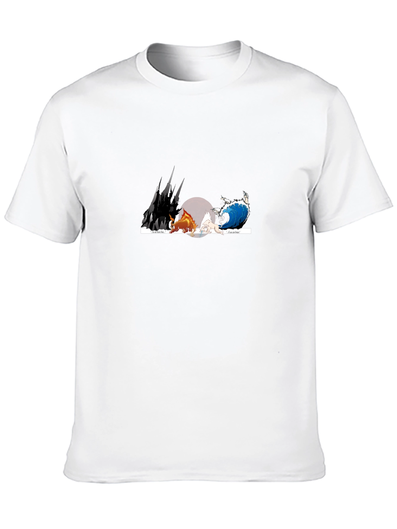 Elemental Clash Graphic Tee - Black