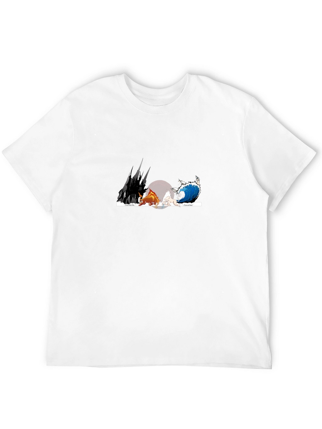 Elemental Clash Graphic Tee - Black