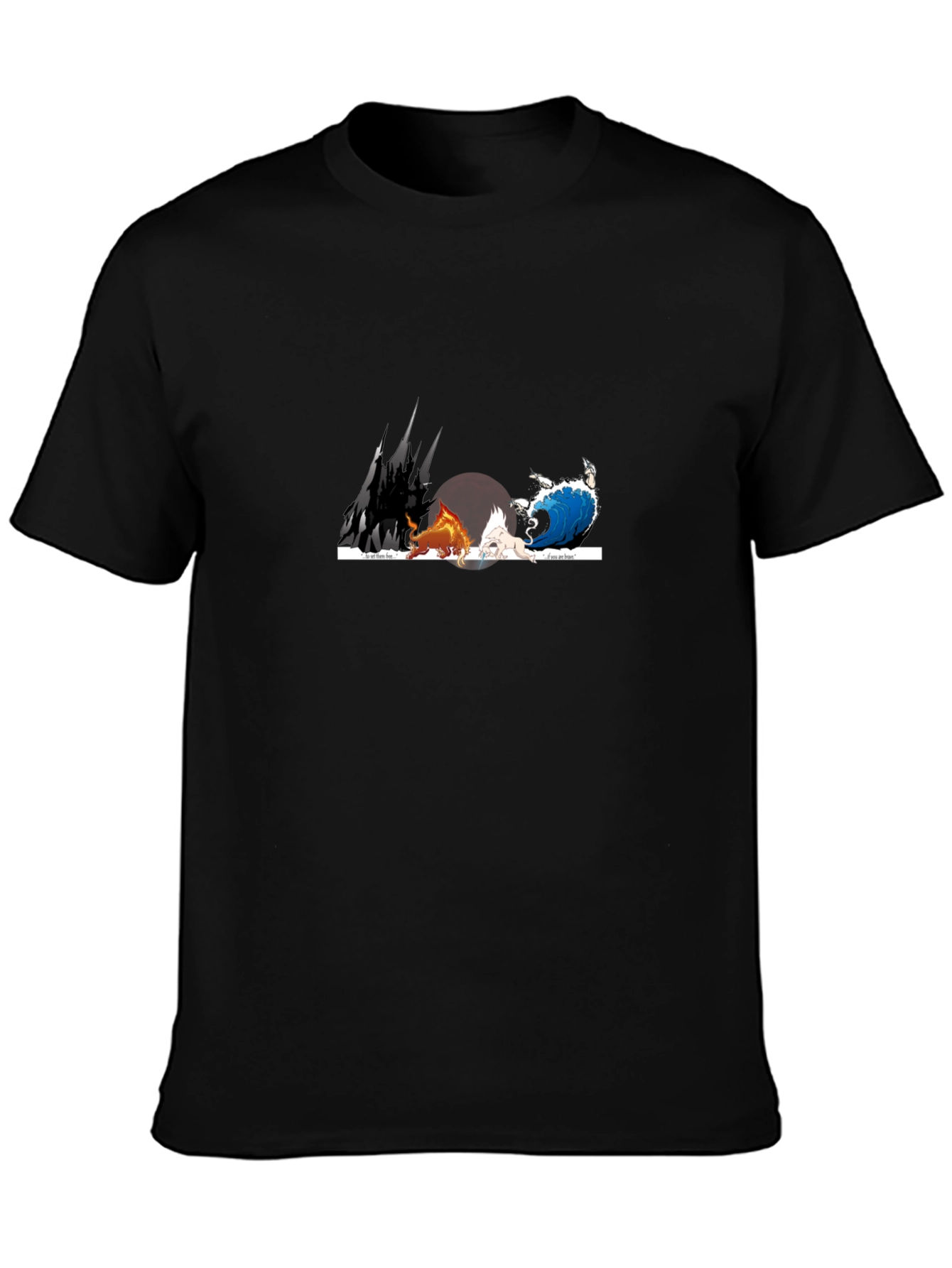 Elemental Clash Graphic Tee - Black