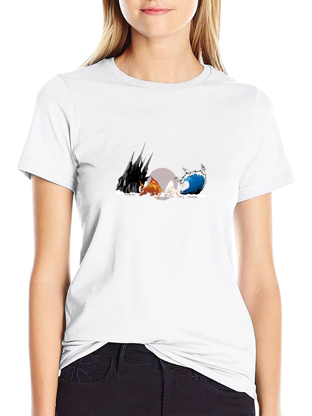 Elemental Clash Graphic Tee - Black