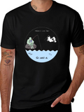 Go Catch It Graphic Tee - Black Cotton T-Shirt