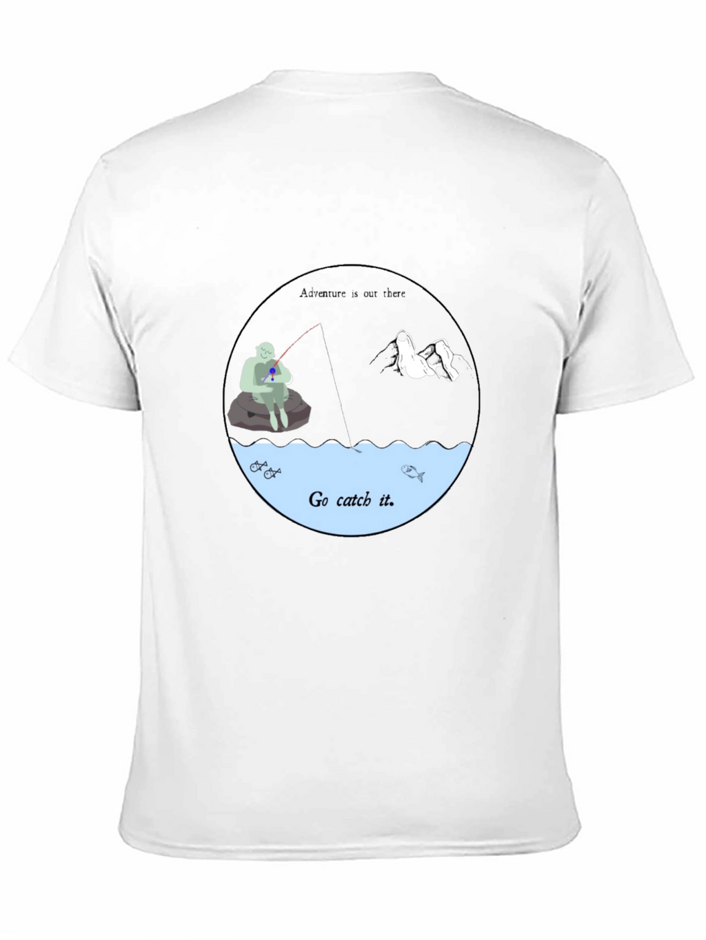 Go Catch It Graphic Tee - Black Cotton T-Shirt