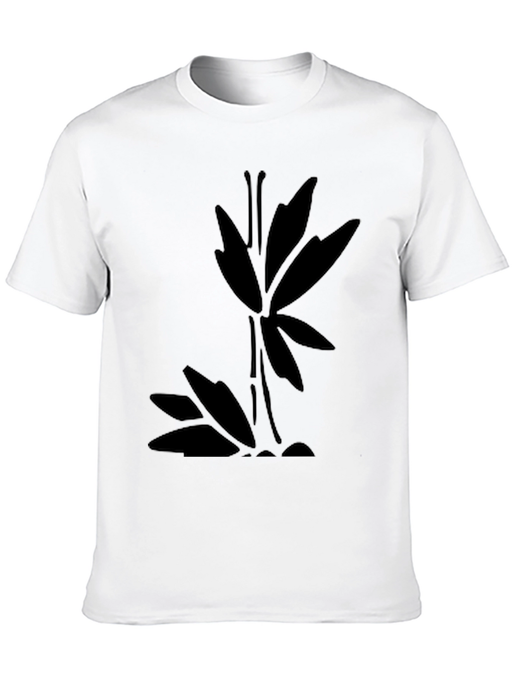 Minimalist Bamboo Graphic Black T-Shirt