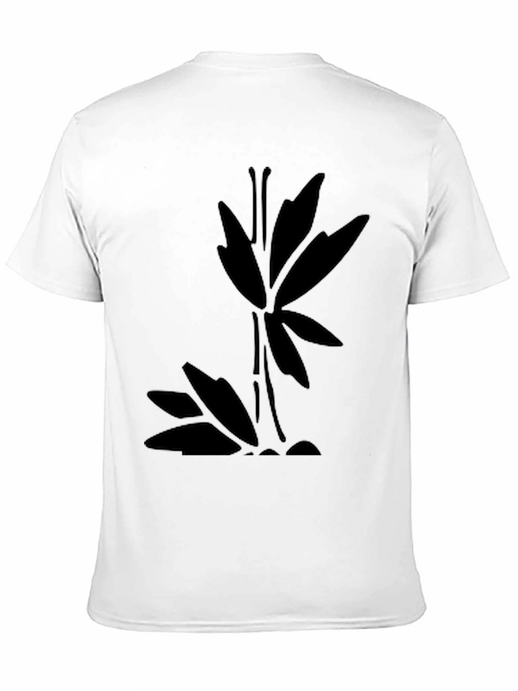 Minimalist Bamboo Graphic Black T-Shirt