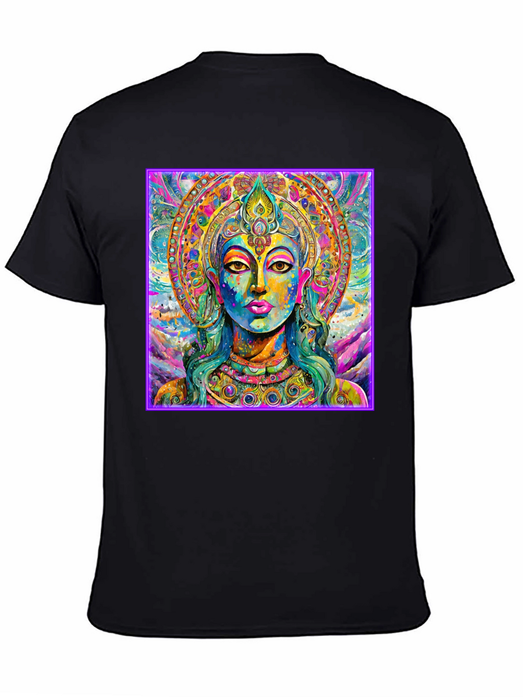 Vibrant Buddha Graphic T-Shirt