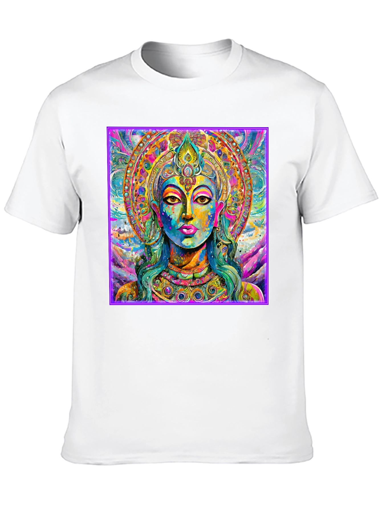 Vibrant Buddha Graphic T-Shirt