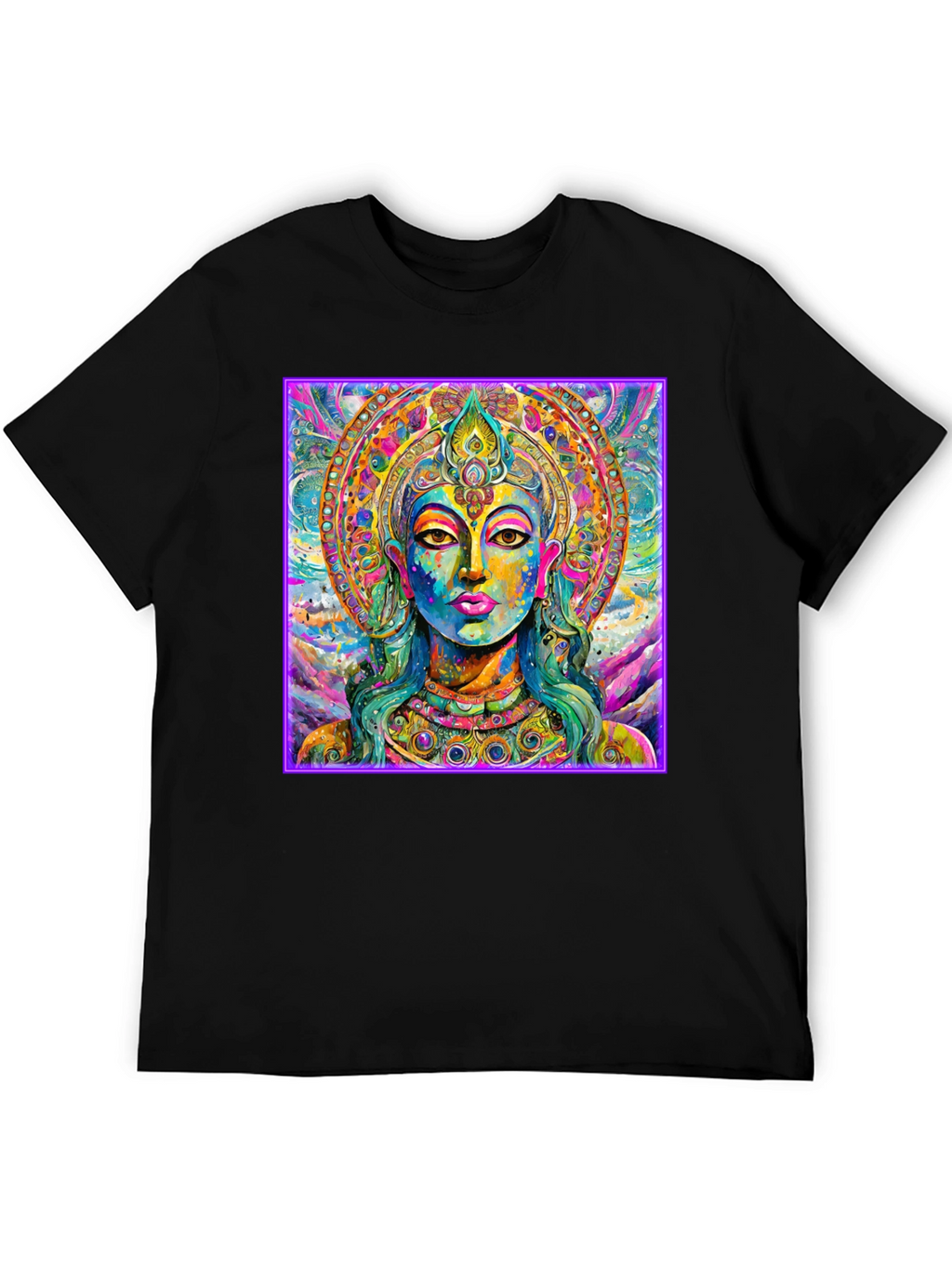Vibrant Buddha Graphic T-Shirt