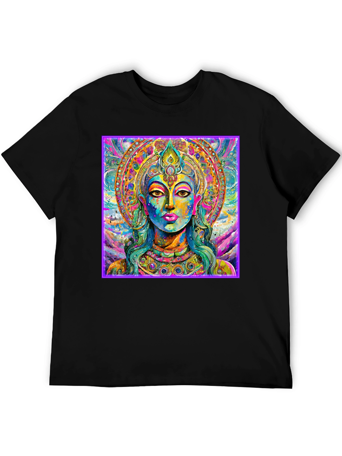 Vibrant Buddha Graphic T-Shirt