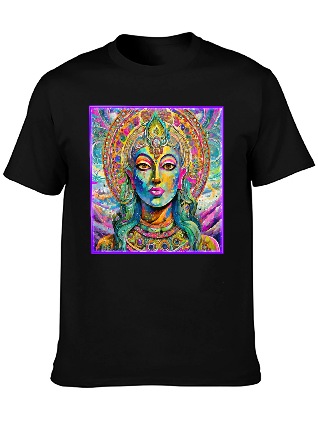 Vibrant Buddha Graphic T-Shirt