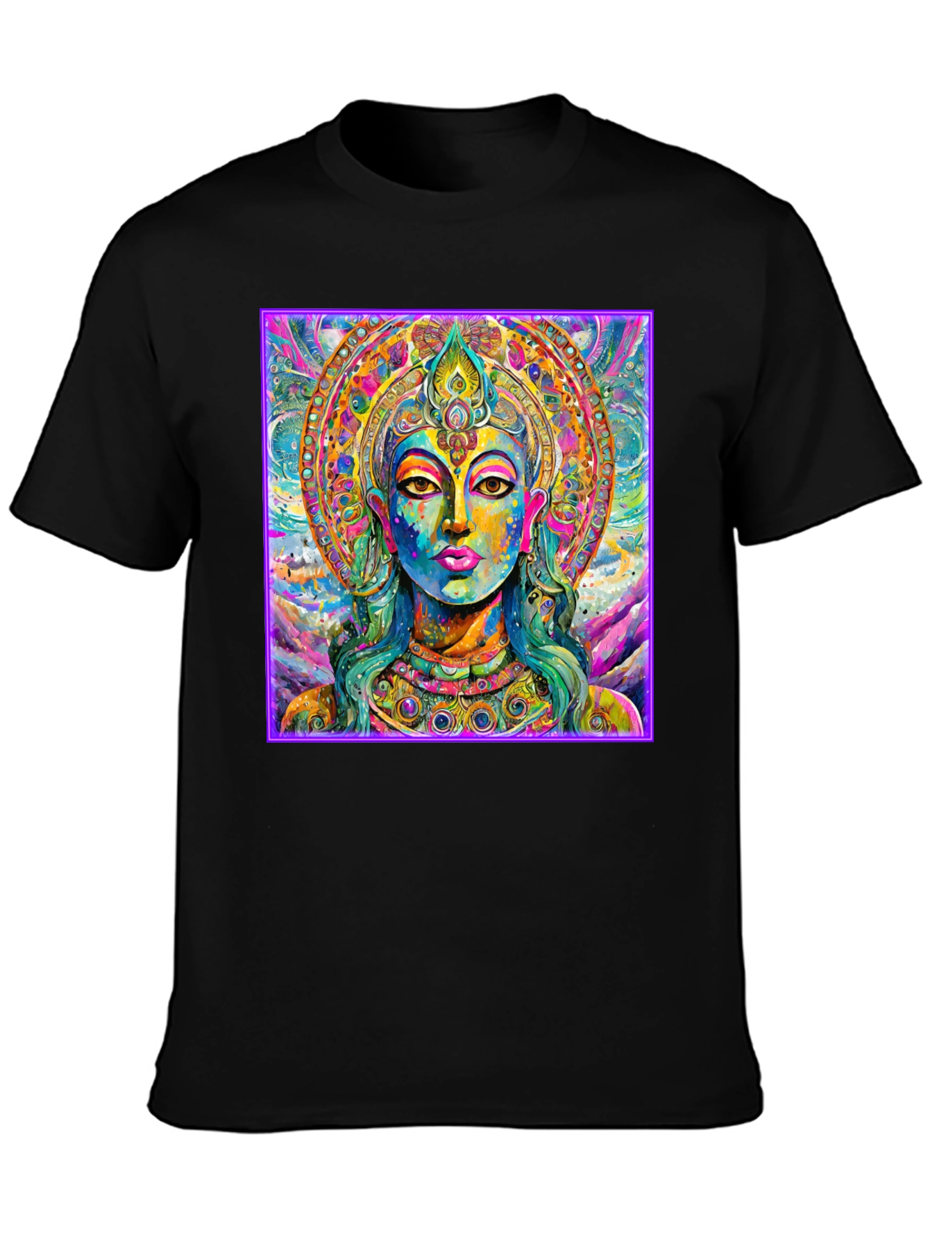 Vibrant Buddha Graphic T-Shirt