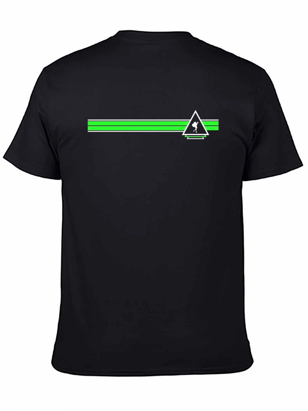Green Stripe Trekker Tee - Black