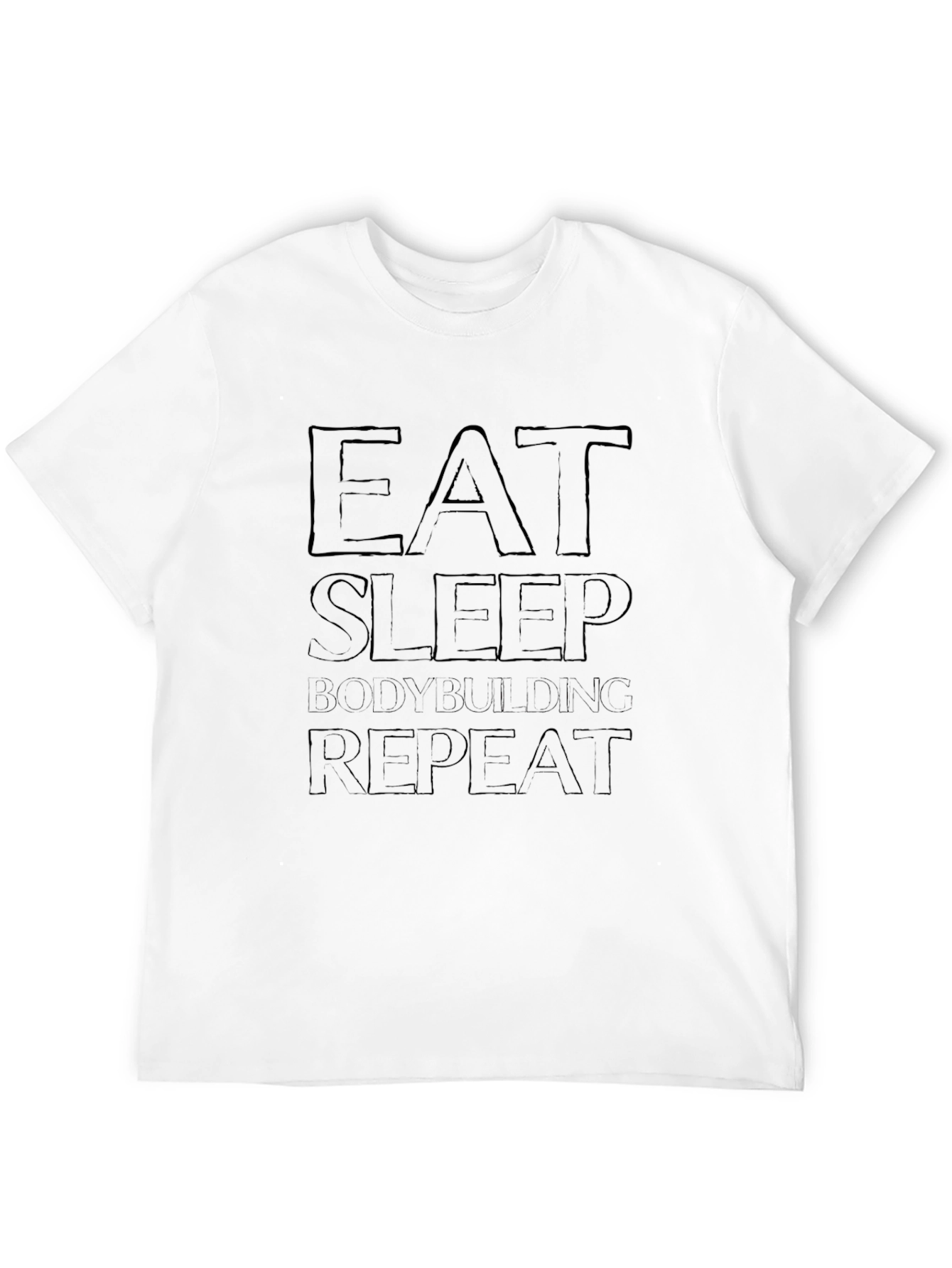 Eat Sleep Bodybuilding Repeat Black T-Shirt