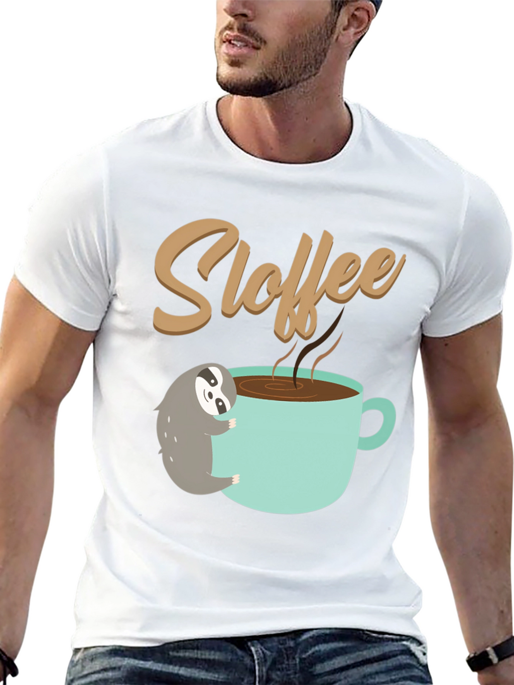 Sloth Coffee Lover T-Shirt - Sloffee Cute Tee