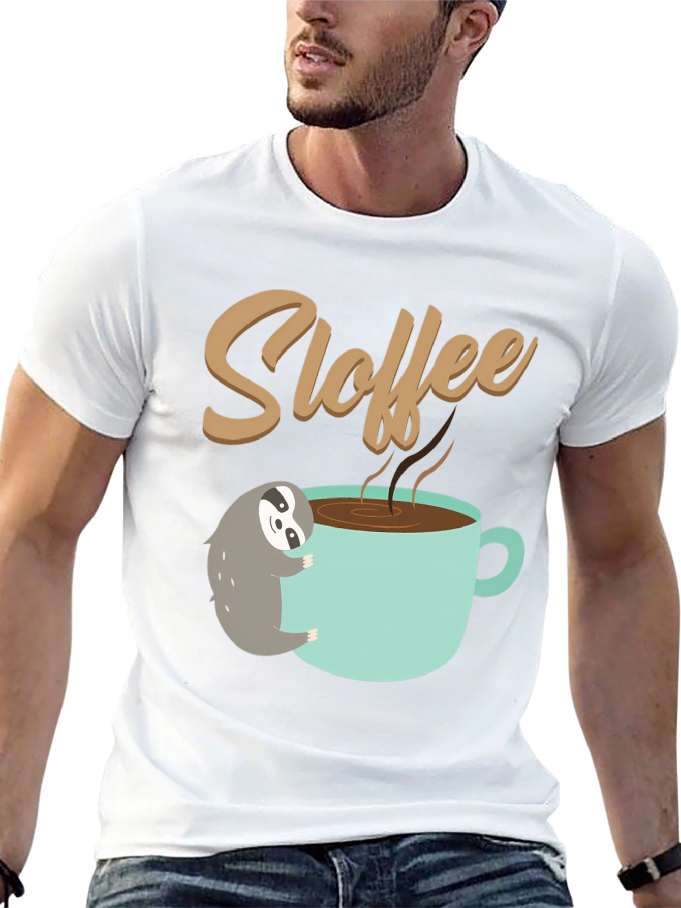Sloth Coffee Lover T-Shirt - Sloffee Cute Tee