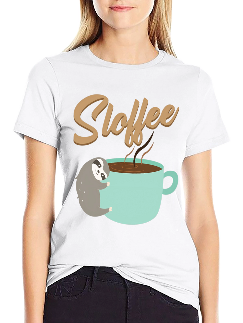 Sloth Coffee Lover T-Shirt - Sloffee Cute Tee