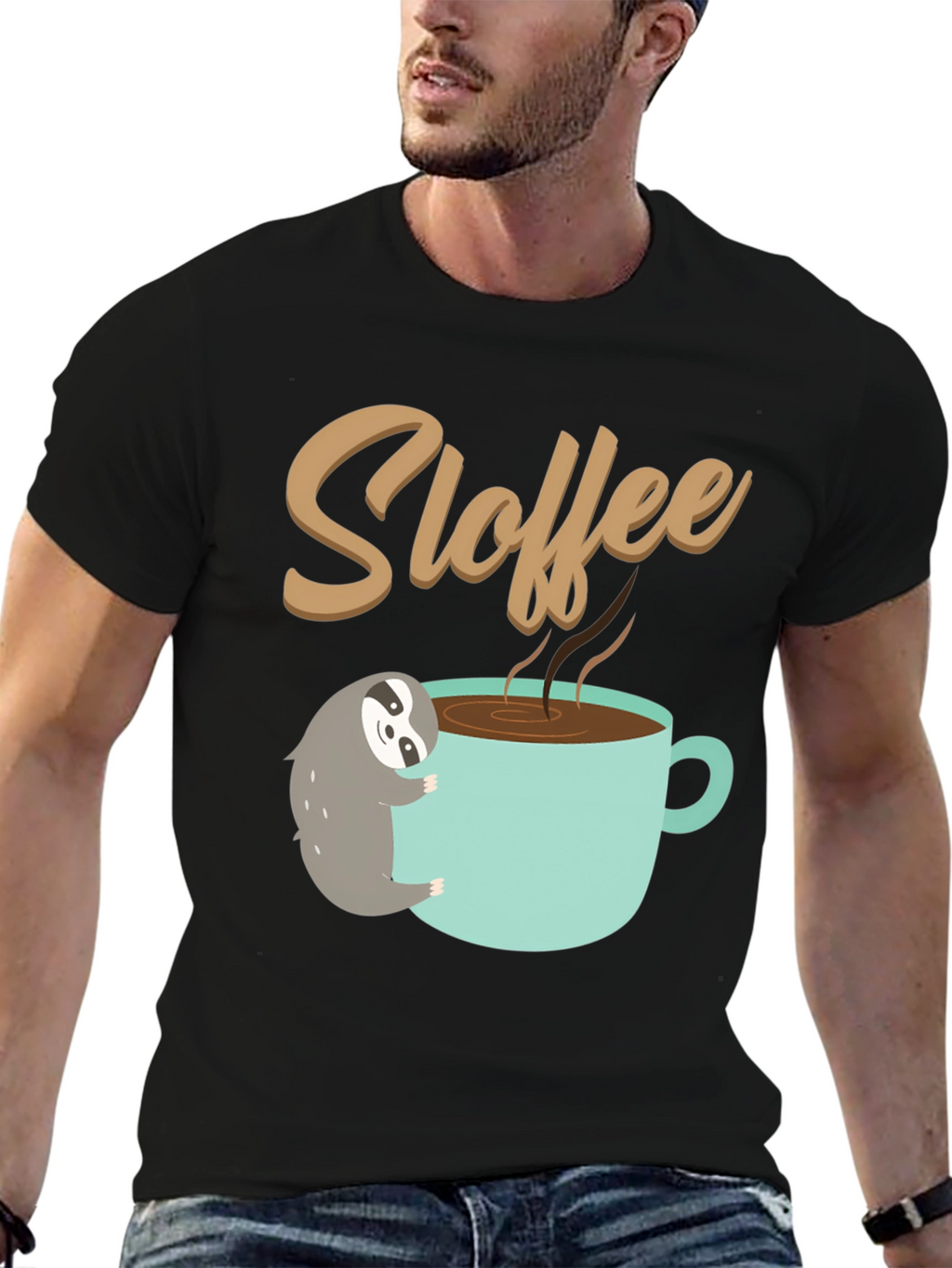 Sloth Coffee Lover T-Shirt - Sloffee Cute Tee