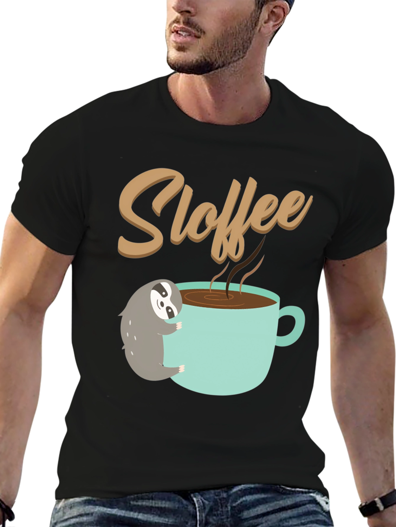 Sloth Coffee Lover T-Shirt - Sloffee Cute Tee