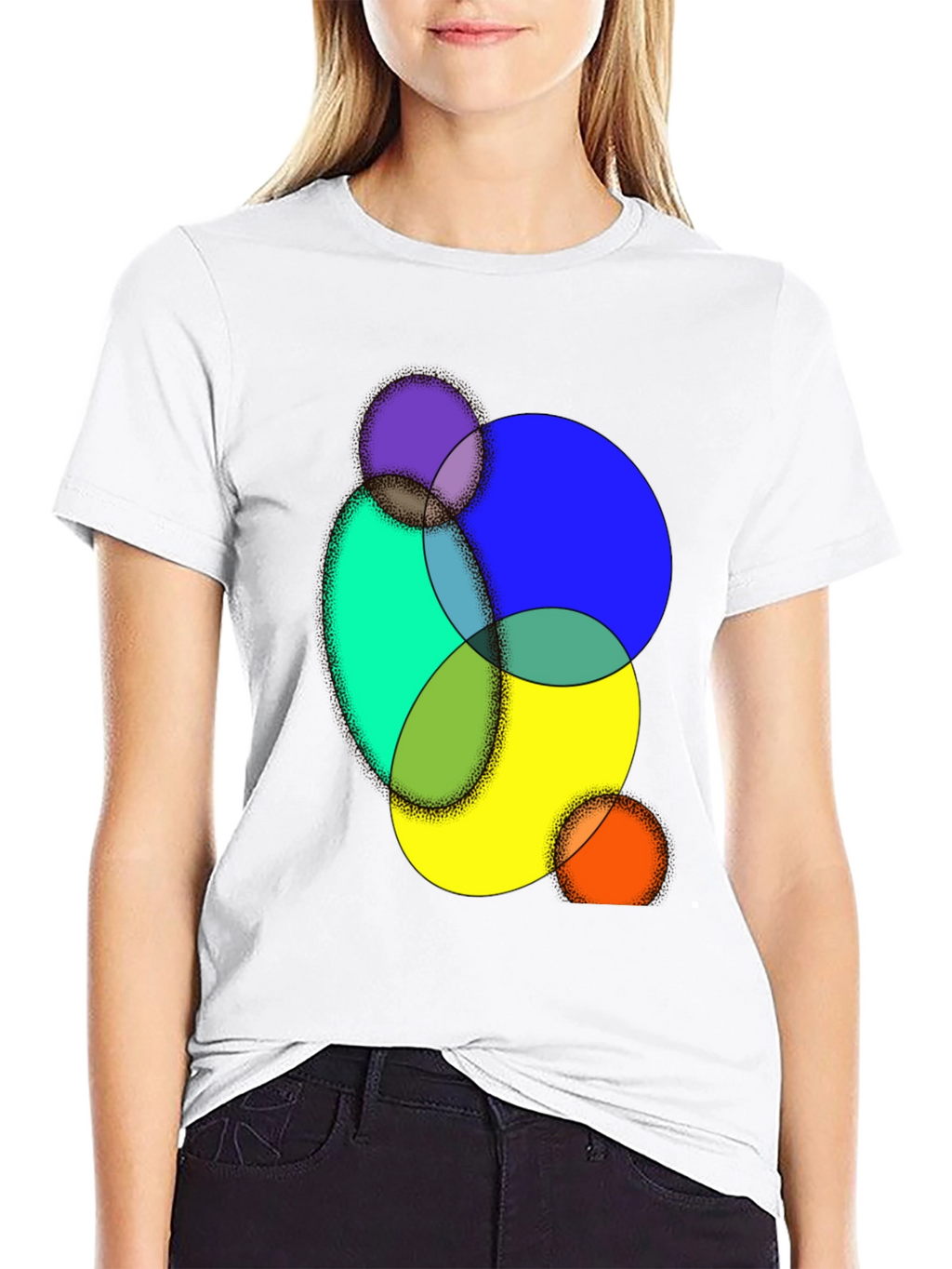 Abstract Circle Graphic Tee - Modern Art Shirt