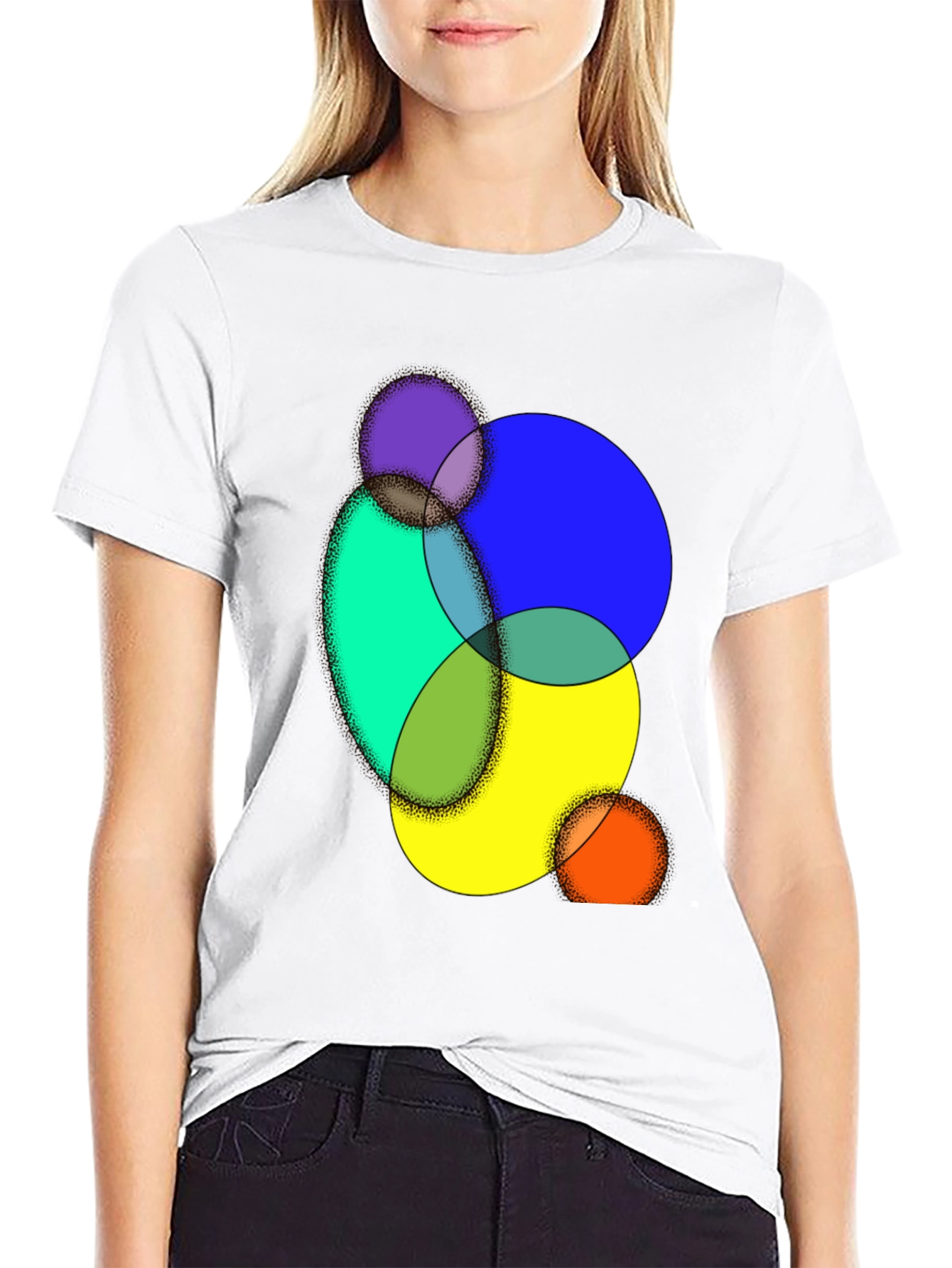 Abstract Circle Graphic Tee - Modern Art Shirt