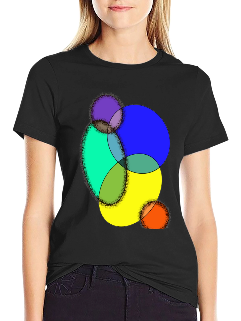 Abstract Circle Graphic Tee - Modern Art Shirt