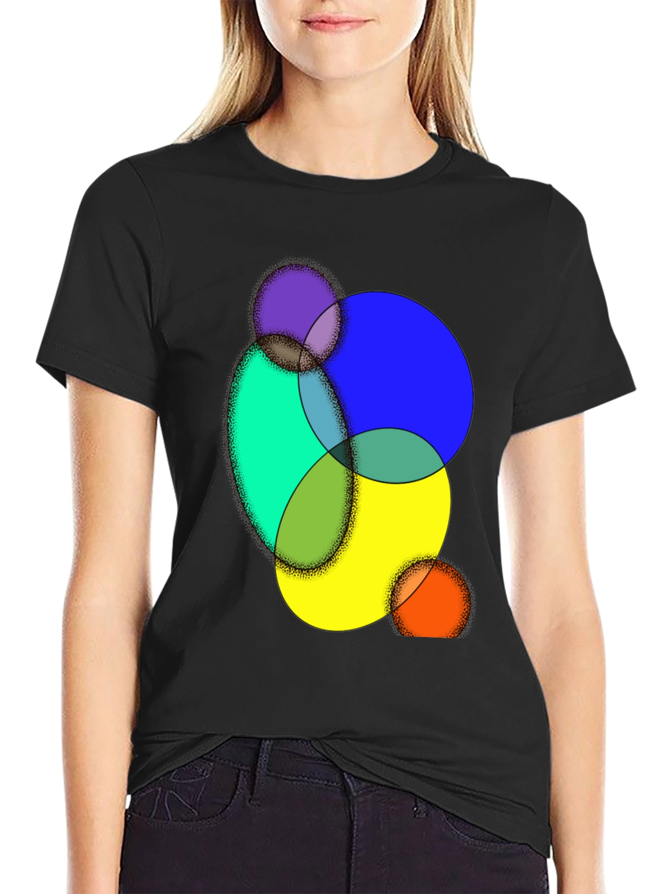 Abstract Circle Graphic Tee - Modern Art Shirt