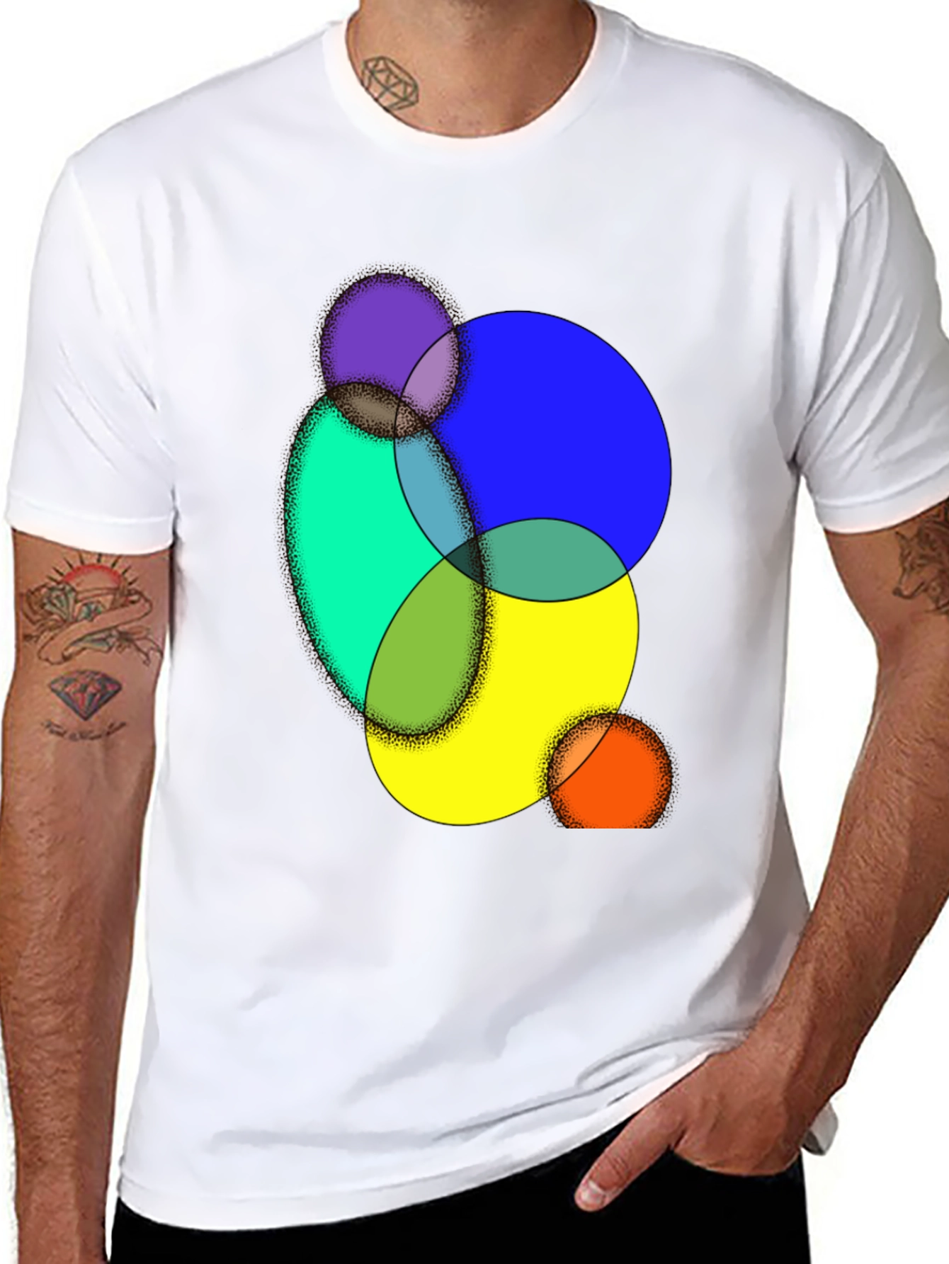 Abstract Circle Graphic Tee - Modern Art Shirt