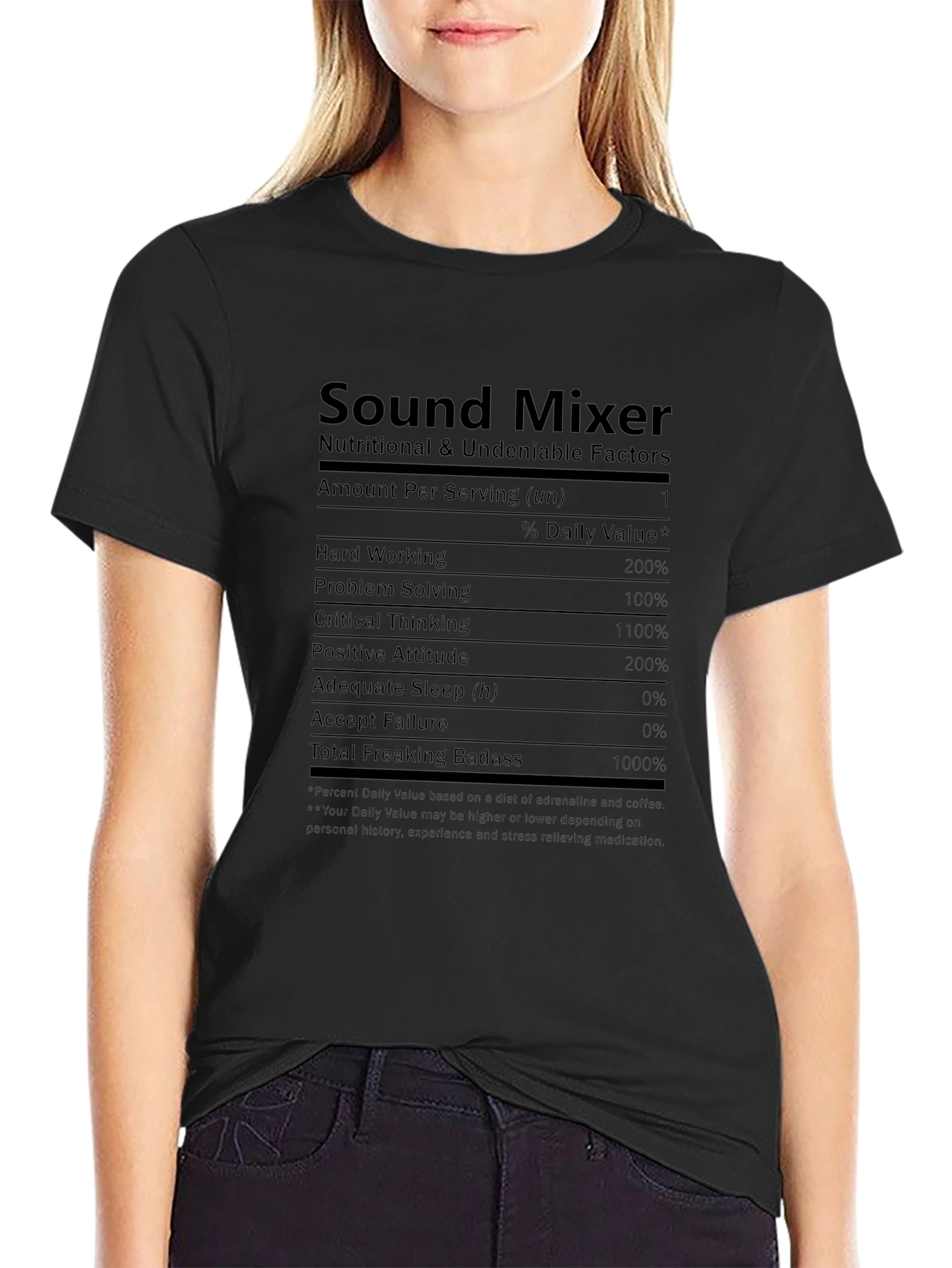 Sound Mixer Nutritional Facts Novelty T-Shirt