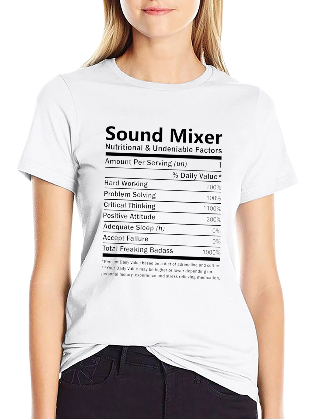 Sound Mixer Nutritional Facts Novelty T-Shirt