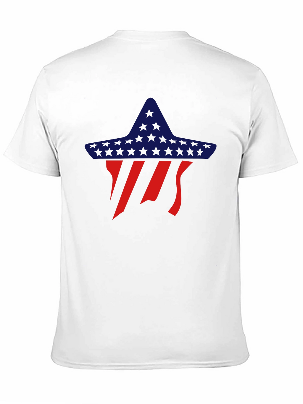 Patriotic Star Sombrero Graphic Tee - Black