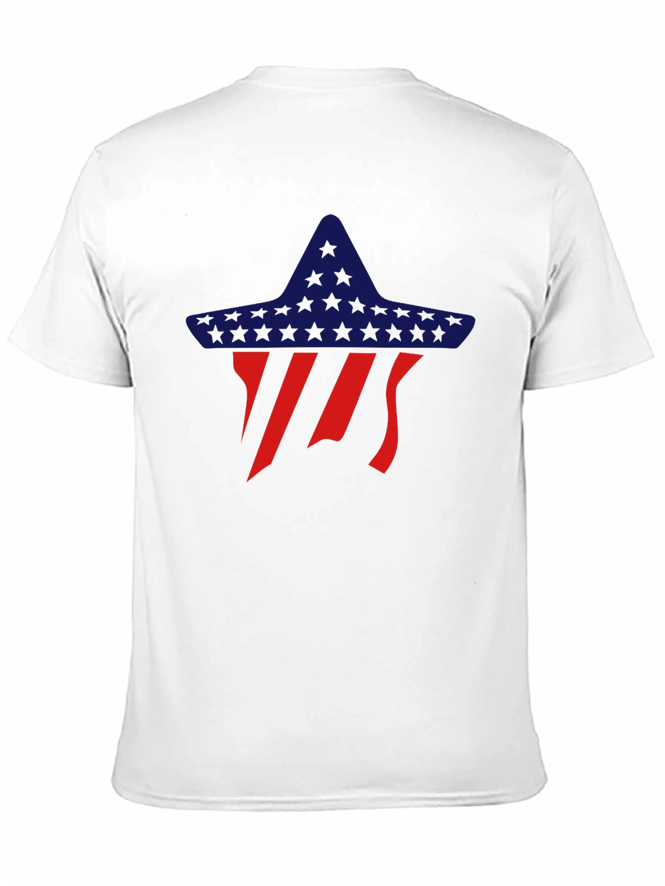 Patriotic Star Sombrero Graphic Tee - Black