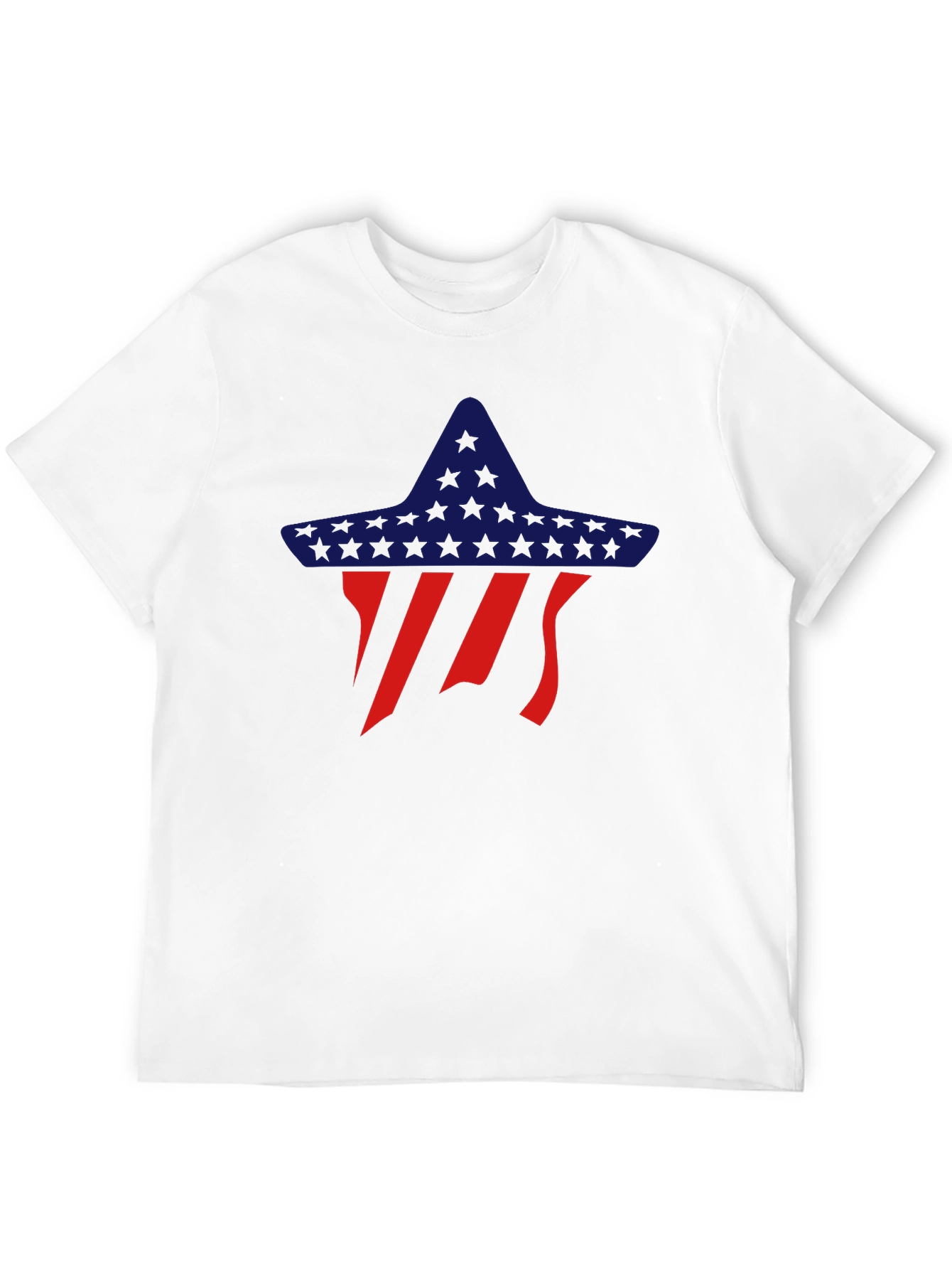 Patriotic Star Sombrero Graphic Tee - Black