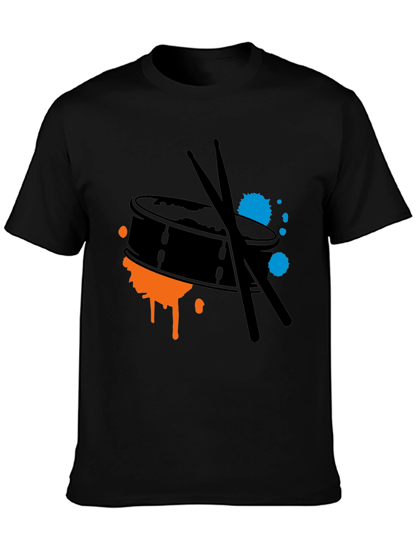 Drum Kit Splash Graphic Tee - Black