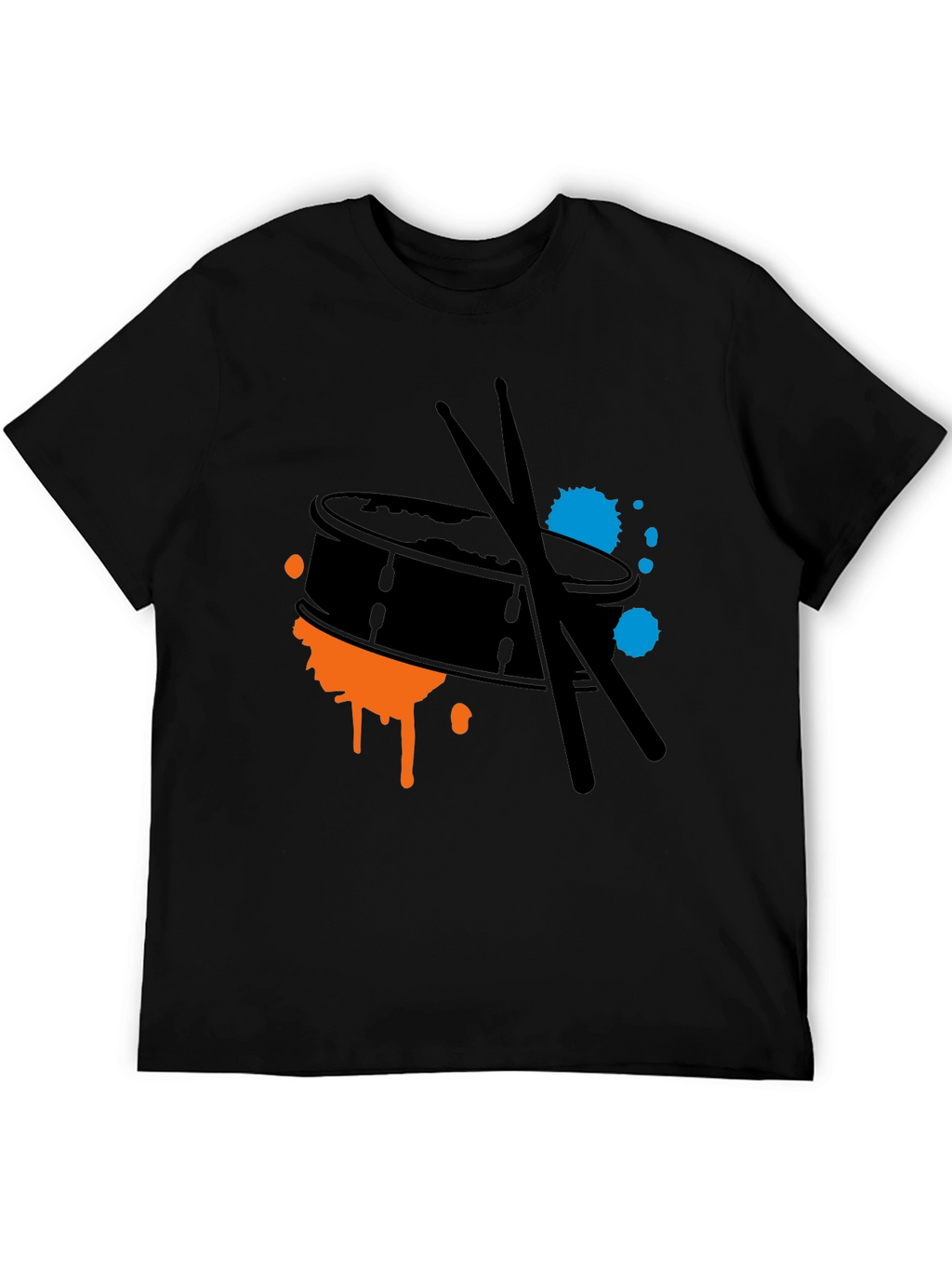 Drum Kit Splash Graphic Tee - Black