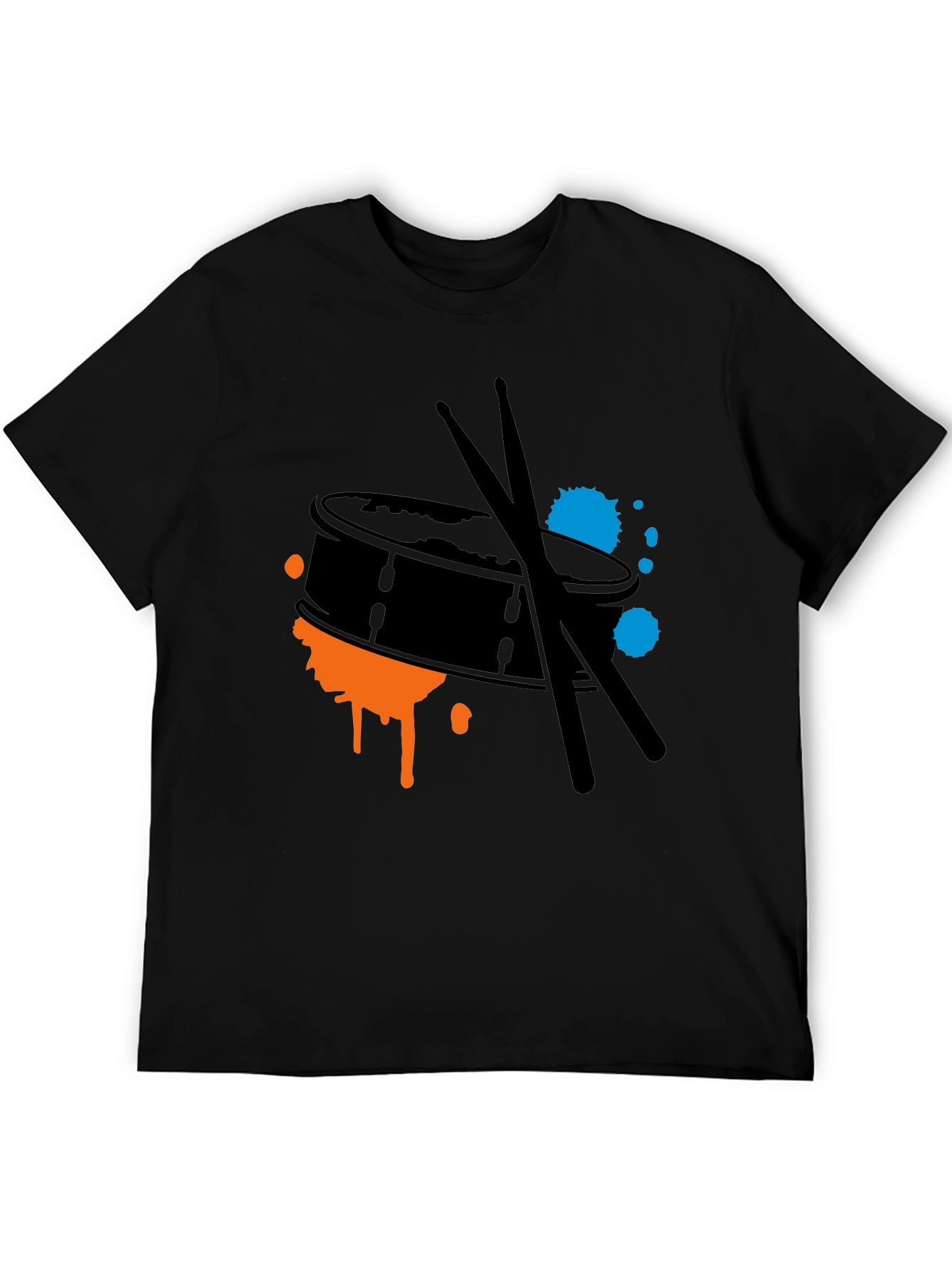 Drum Kit Splash Graphic Tee - Black